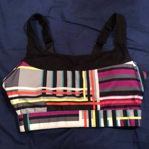 Multi colored fabletics sports bra